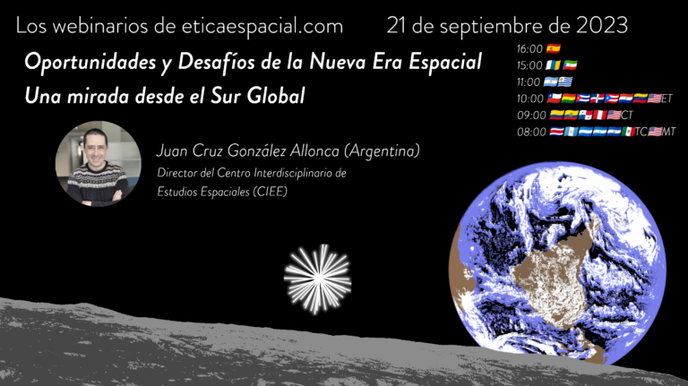 Lee más sobre el artículo Webinario sobre Ética Espacial organizado por el Grupo de Ciencias Planetarias de la Universidad del País Vasco